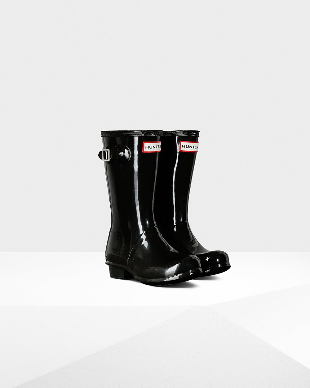 Hunter Niños Original Big Gloss - Botas de Lluvia Negras - 862-IWPFHZ